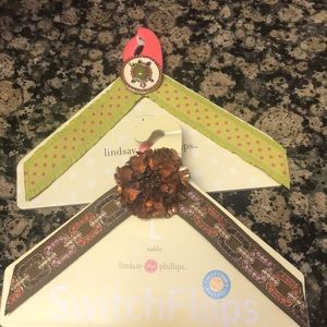 Two large Linda Phillips flip flop straps